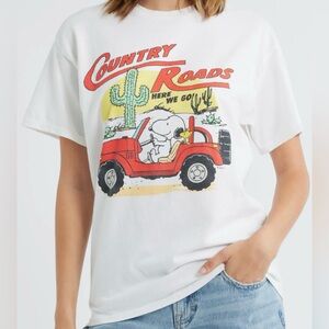 Snoopy Country Roads Vintage Tee Peanuts Sz XXL NWOT